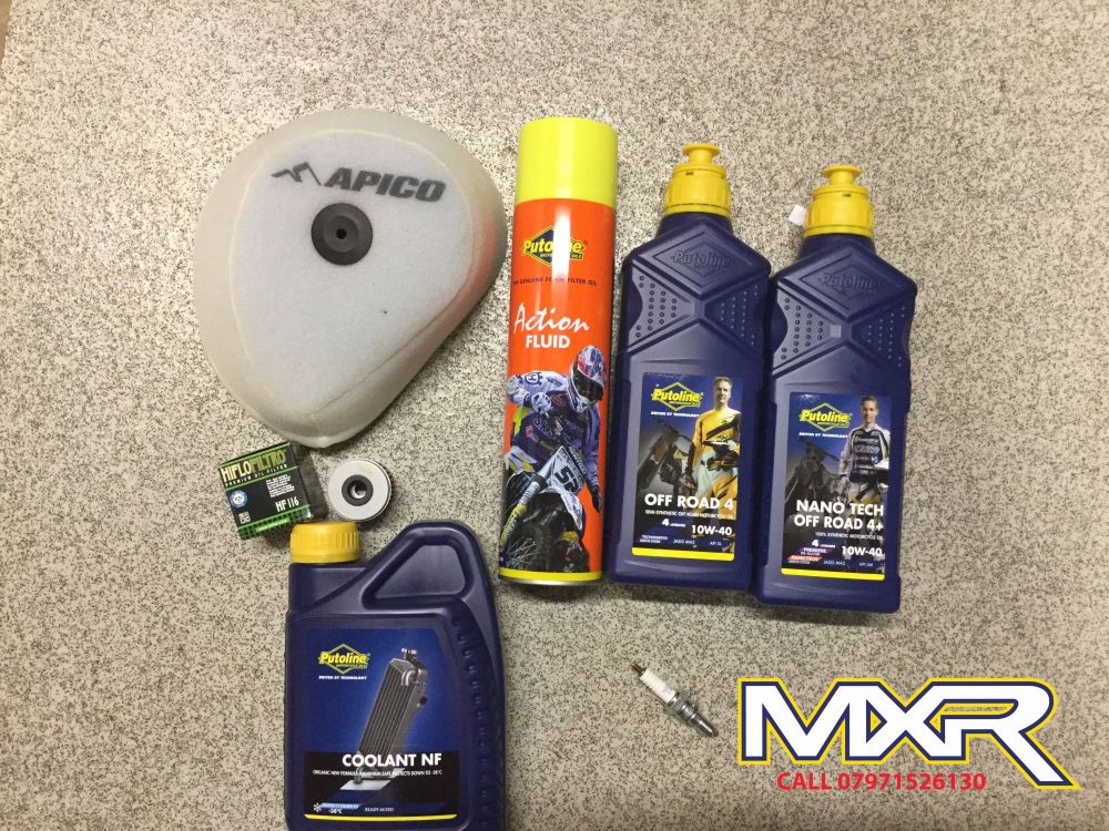HONDA CRF 250 X SERVICE KIT OIL 10W-40 OIL NANO TECH 10W-40 FILTER  COOLANT PLUG