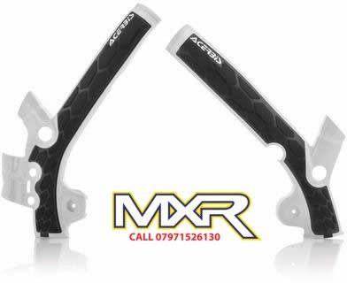 KTM SX 85 2018-2019 ACERBIS X GRIP FRAME PROTECTORS / FRAME GUARDS WHITE