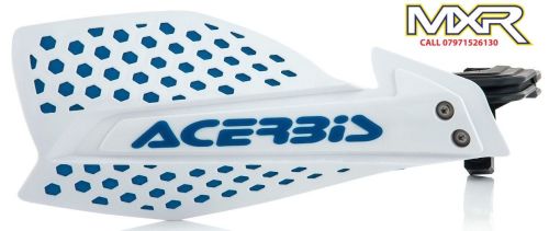 ACERBIS X-ULTIMATE WHITE BLUE HAND GUARDS WITH UNIVERSAL MOUNTING KIT MX EN