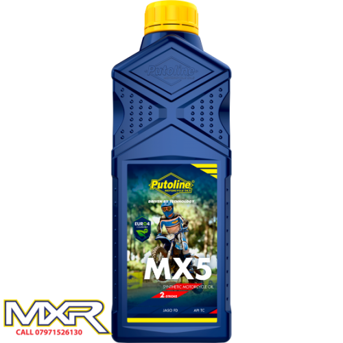 PUTOLINE MX5 2 STROKE OIL 1 LITRE BOTTLE MOTOCROSS MX ENDURO