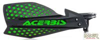 ACERBIS X-ULTIMATE BLACK GREEN HAND GUARDS WITH UNIVERSAL MOUNTING KIT MOTOCROSS