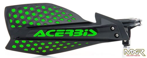 ACERBIS X-ULTIMATE BLACK GREEN HAND GUARDS WITH UNIVERSAL MOUNTING KIT MOTO