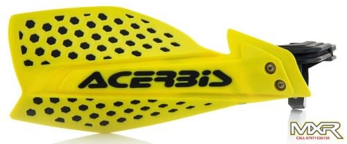 ACERBIS X-ULTIMATE YELLOW BLACK HAND GUARDS WITH UNIVERSAL MOUNTING KIT MX 