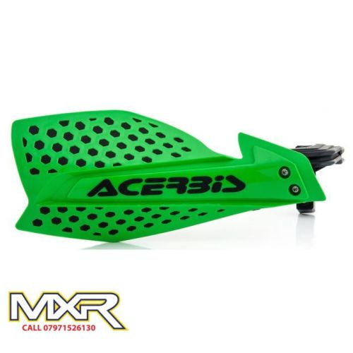 ACERBIS X-ULTIMATE GREEN BLACK HAND GUARDS WITH UNIVERSAL MOUNTING KIT MOTO