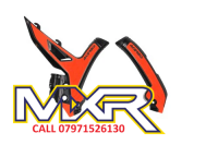 KTM SX SXF 2023-2024 ACERBIS X GRIP FRAME PROTECTORS / GUARDS ORANGE BLACK