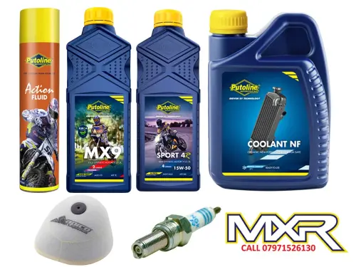 GASGAS MC 125 2021-2023 SERVICE KIT MX9 15W-50 AIR FILTER + SPRAY PLUG COOL