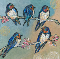 Swallows & Swirls - Large Print