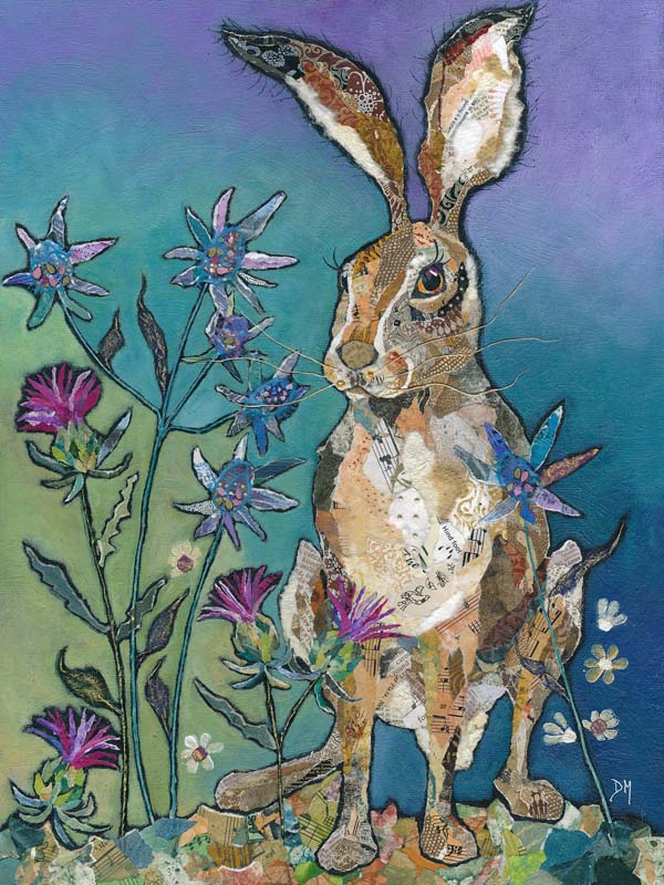 Hare & Thistle Flowers - Art Print