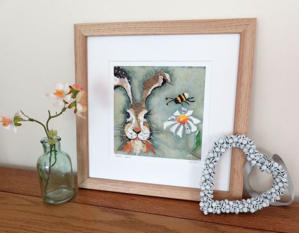 Hare & Bee - Small/Med Art Print 