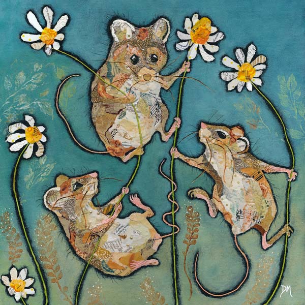 Mice and Flowers Art Print