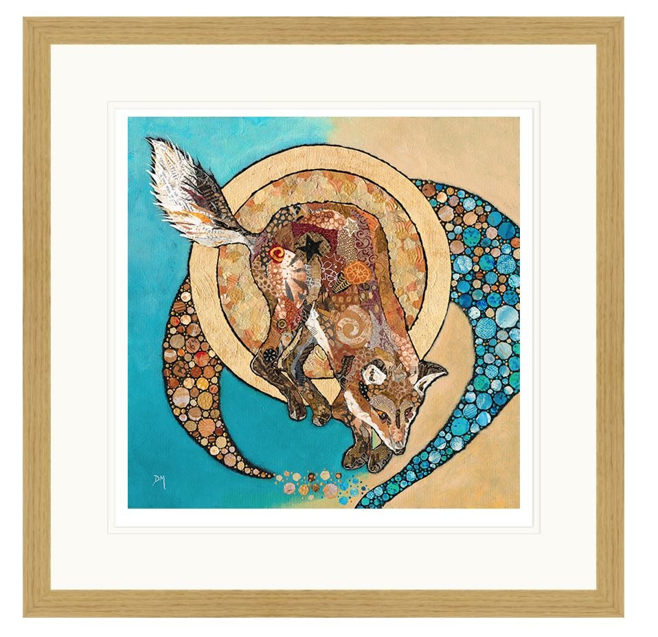 Fox & Golden Moon- Large Print