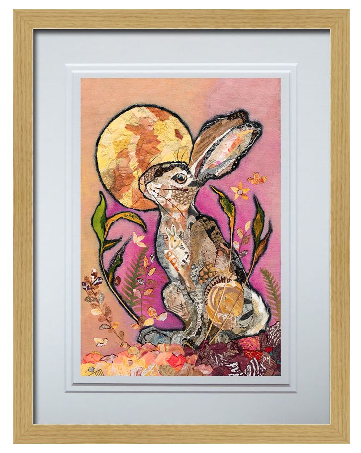Raspberry Moonlight - Hare Art Print 