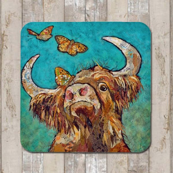 Buttercoo Highland Cow Coaster or Tablemat