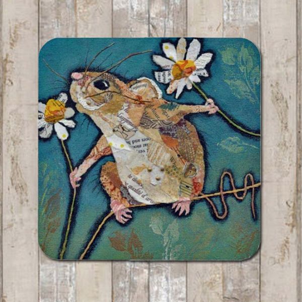 Mouse and Flower Coaster Tablemat Placemat