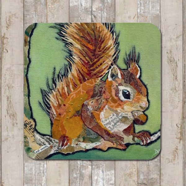 Red Squirrel and Nut Coaster Tablemat Placemat
