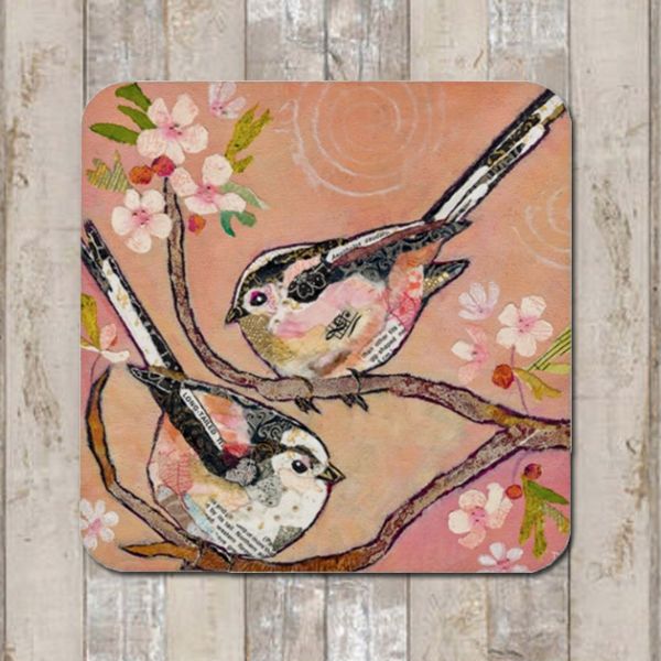 Long Tailed Tit Coaster Tablemat