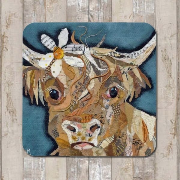 Florrie  Highland Cow Coaster Tablemat Placemat