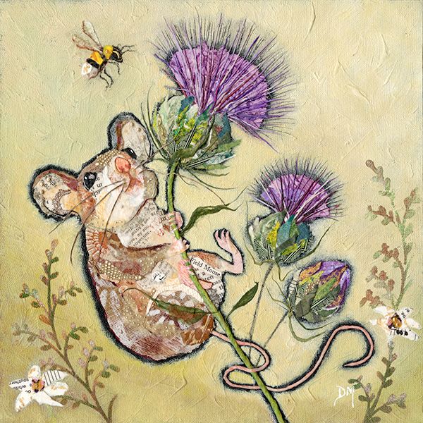 Mouse and Thistle - Small Art Print