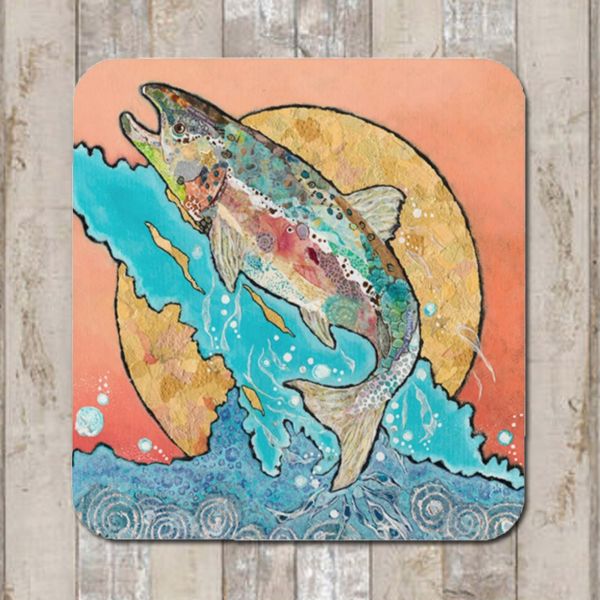 Salmon Leaping Coaster Tablemat Placemat