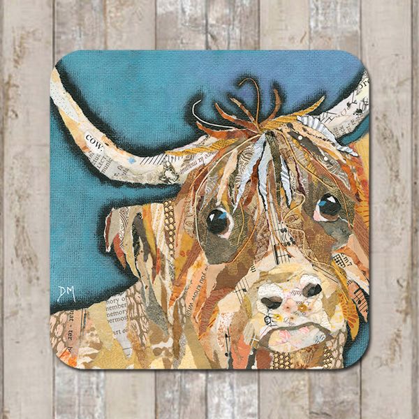 Dougal Highland Cow Coaster Tablemat Placemat