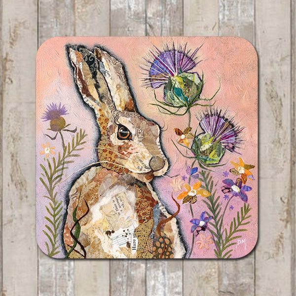 Scottish Hare & Thistle Coaster Tablemat Placemat