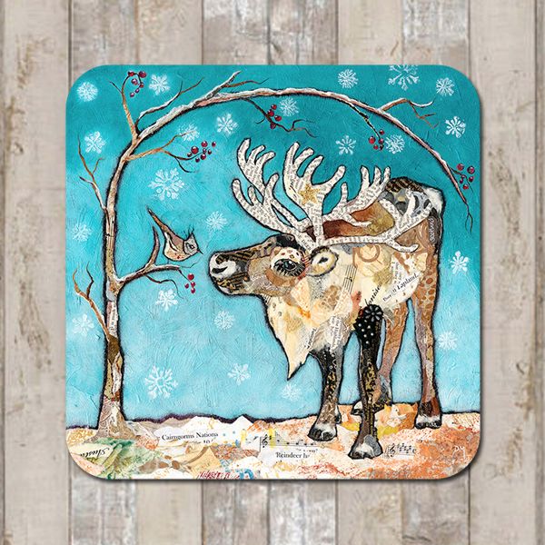 Reindeer & Bird Coaster Tablemat Placemat