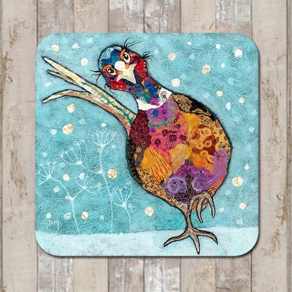 Pheasant in Snow Coaster Tablemat Placemat