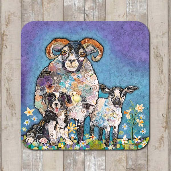 Sheep, Lamb and Dog Coaster Tableware Placemat