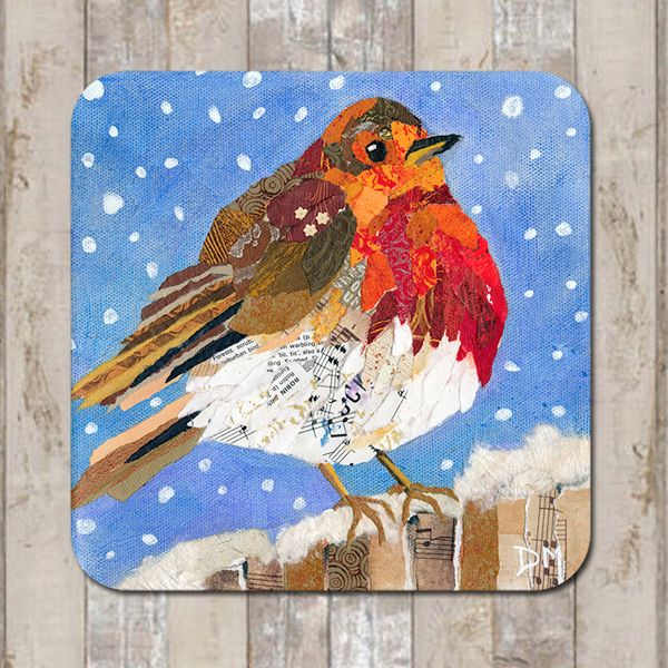 Robin in Snow Coaster Tablemat Placemat
