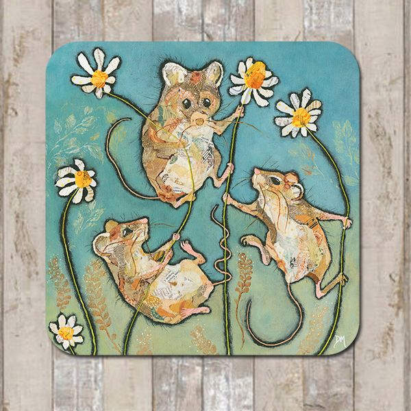 Mouse and Daisies Coaster Tablemat Placemat