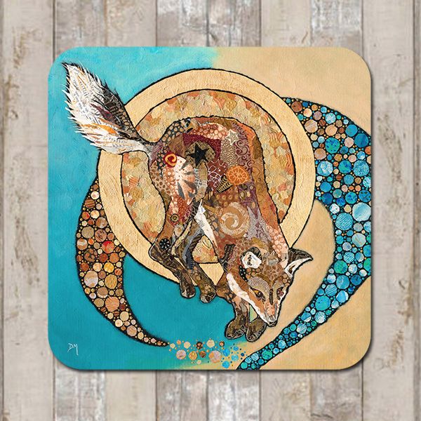 Fox & Golden Moon Coaster Tablemat Placemat