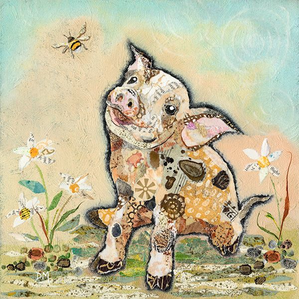 Pig and Bee - Art Print
