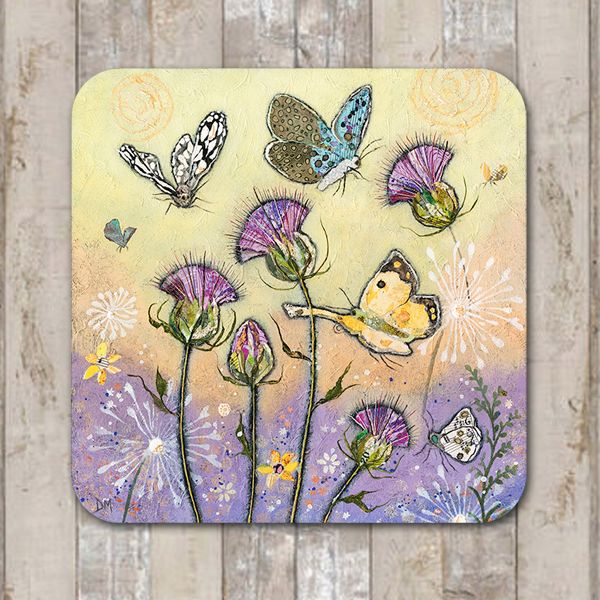 Scottish Butterfly & Thistle Coaster Tablemat Placemat