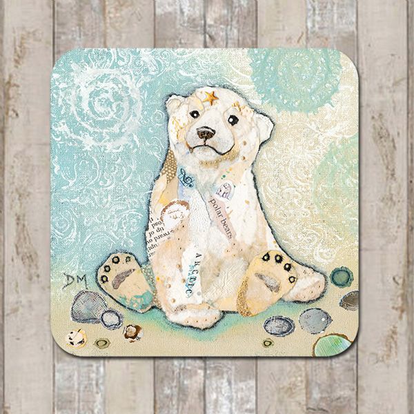 Polar Bear Cub Coaster Tablemat Placemat