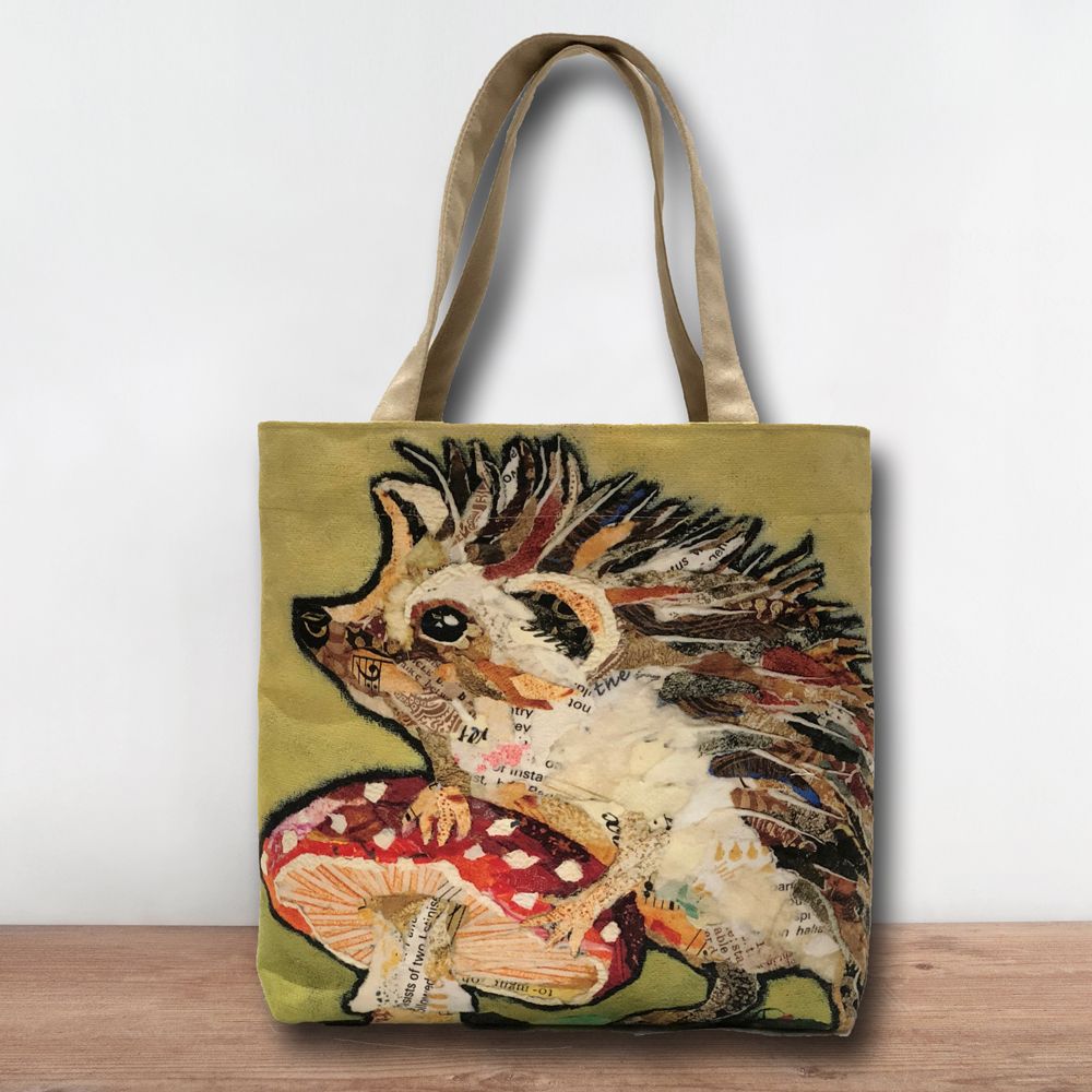 Hedgehog & Toadstool Tote Shopper Bag