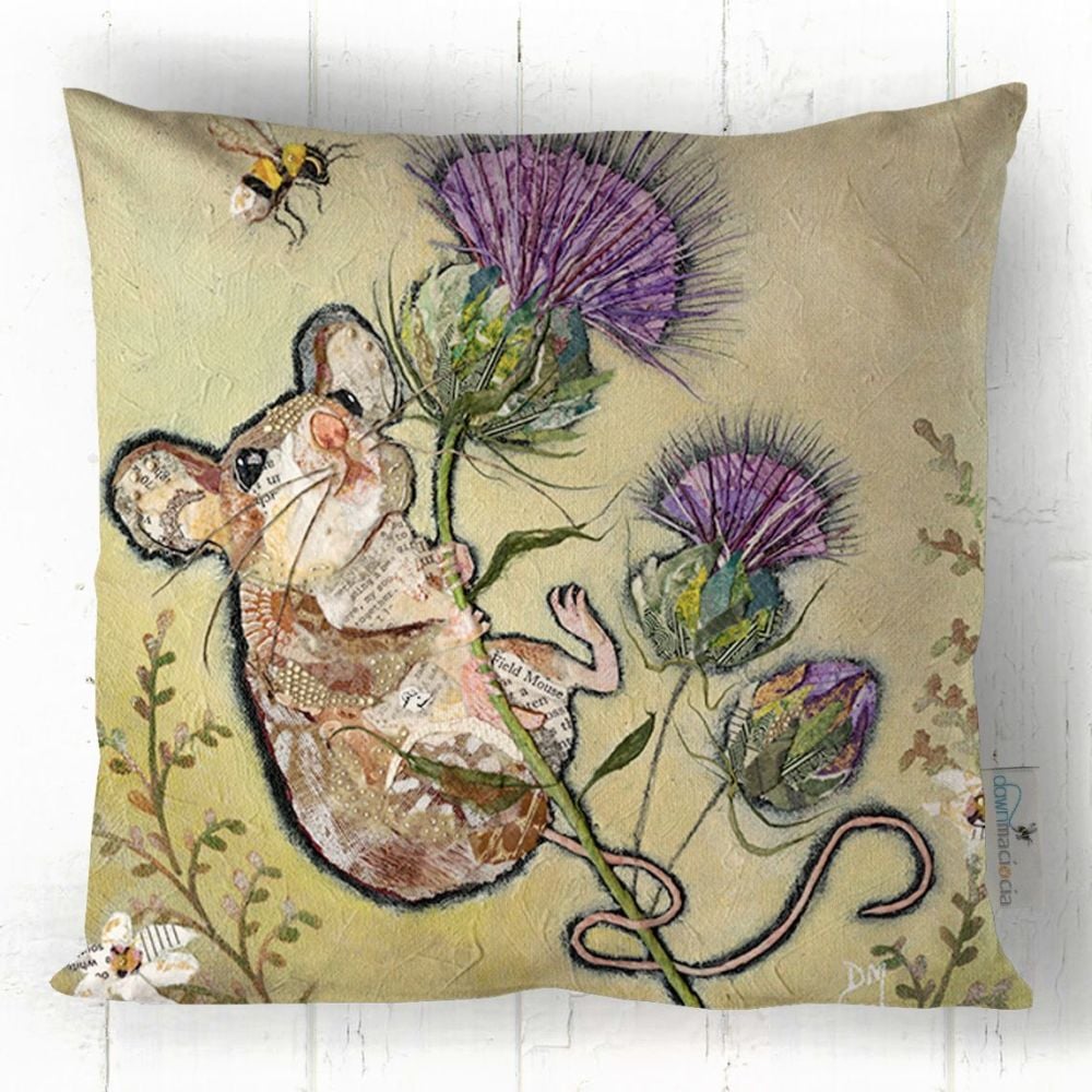 First to the Top - Green, Purple and Brown Mouse Sofa Cushion