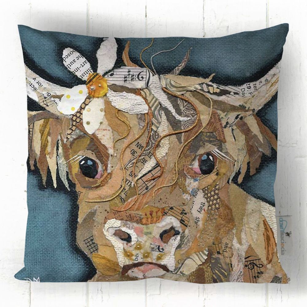 Florrie Highland Cow - Art Cushion