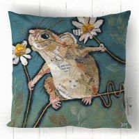 Ah Lovely - Square Blue Green Mouse Cushion