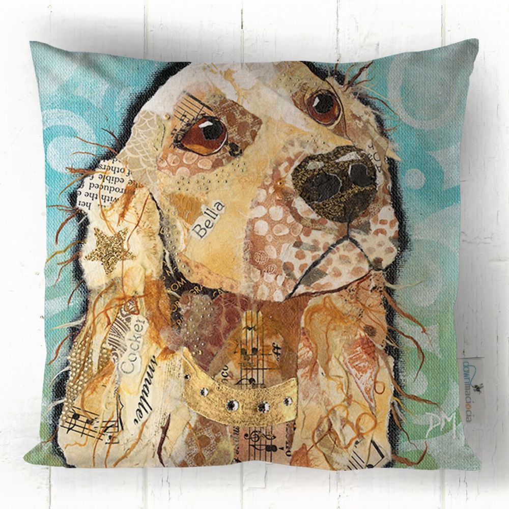 Cocker Spaniel Dog Art Cushion