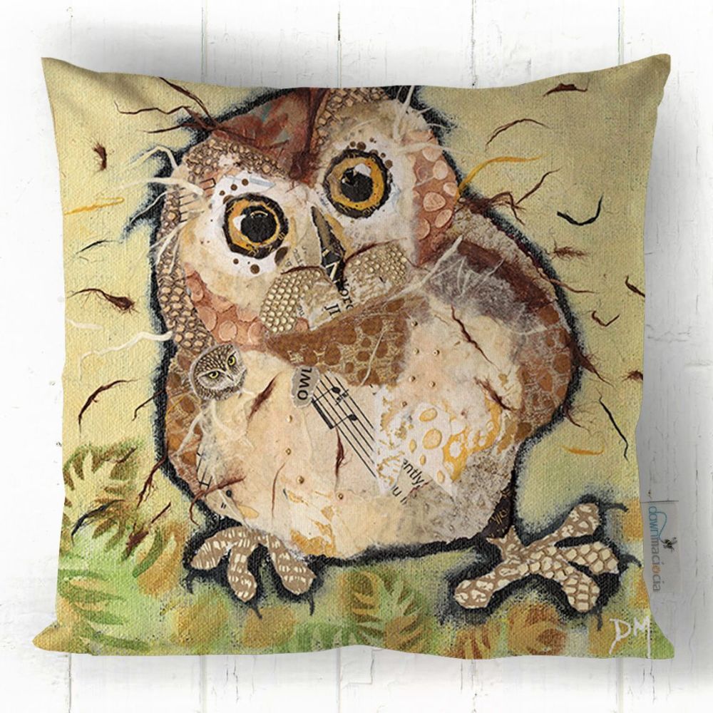 Baby Owl Art Cushion
