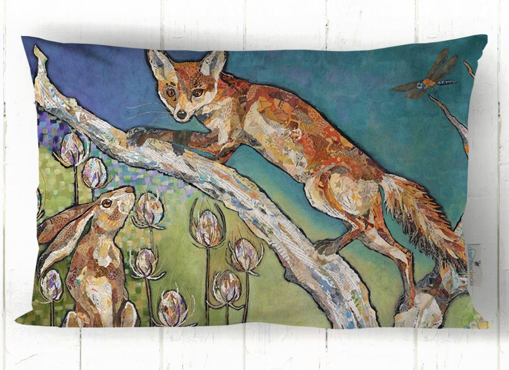 Aesop's Garden - Fox & Hare Cushion