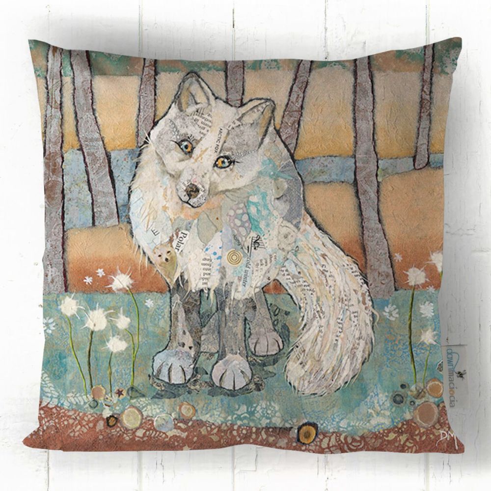 Arctic Fox Printed Cushion