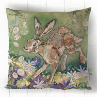 Honesty Hare - Collage Printed Cushion