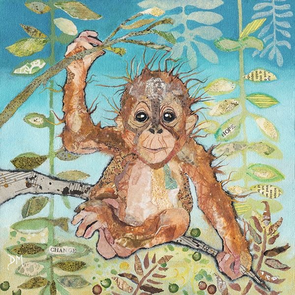 Ubah- Baby Orangutan Medium Print