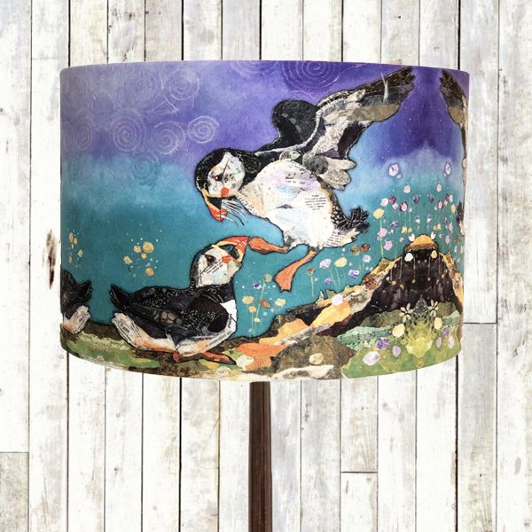 Love on the Rocks - Puffin Bird Lampshade