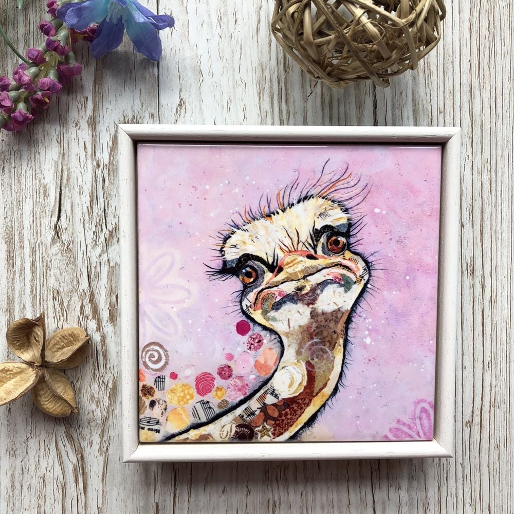 Ostrich - Mini Ceramic Tile
