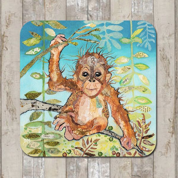 Ubah Baby Orangutan Tableware Coaster or Tablemat
