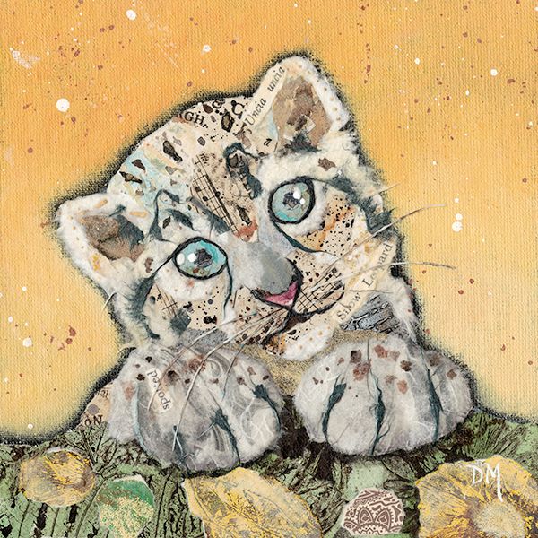 Snow Leopard Cub- Small/Med Print 