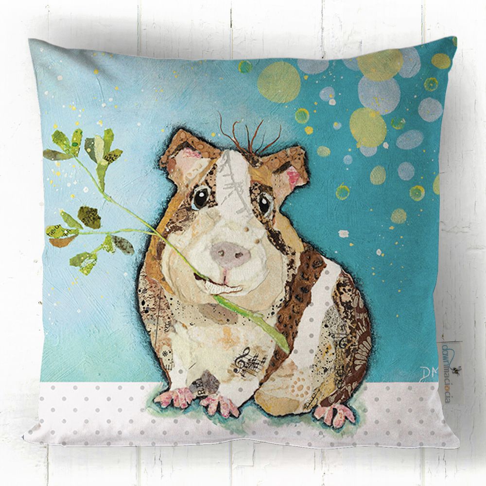 Guinea Pig Eating Printed Art Cushion