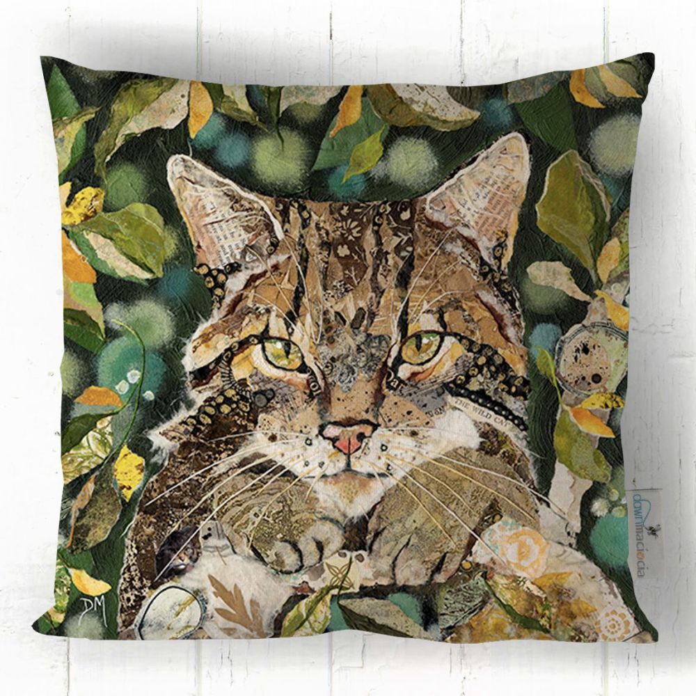 Scottish Wildcat - Cushion Torn Paper Design